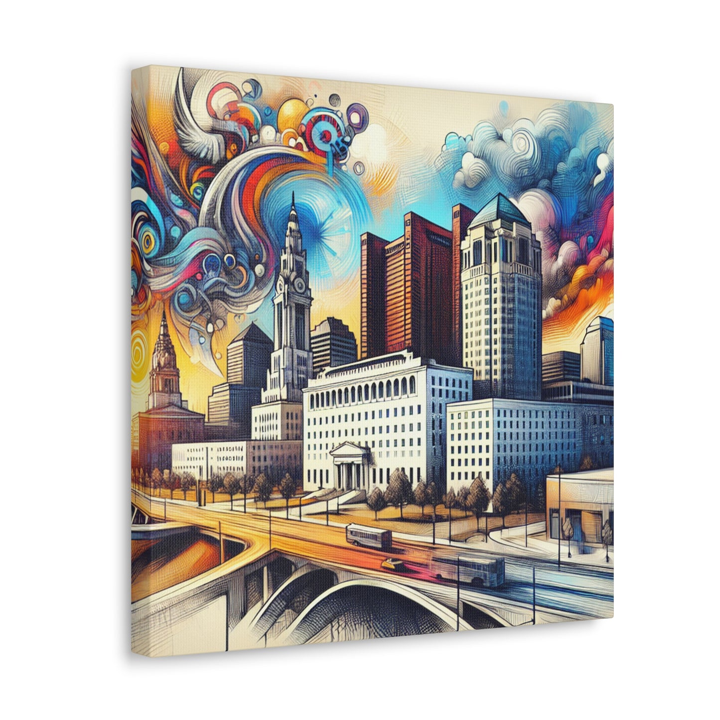 "Enigmatic Columbus Dreamscape" - Canvas