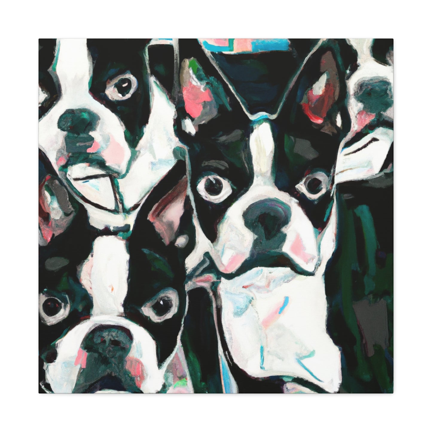 "Boston Terrier Expressionism" - Canvas