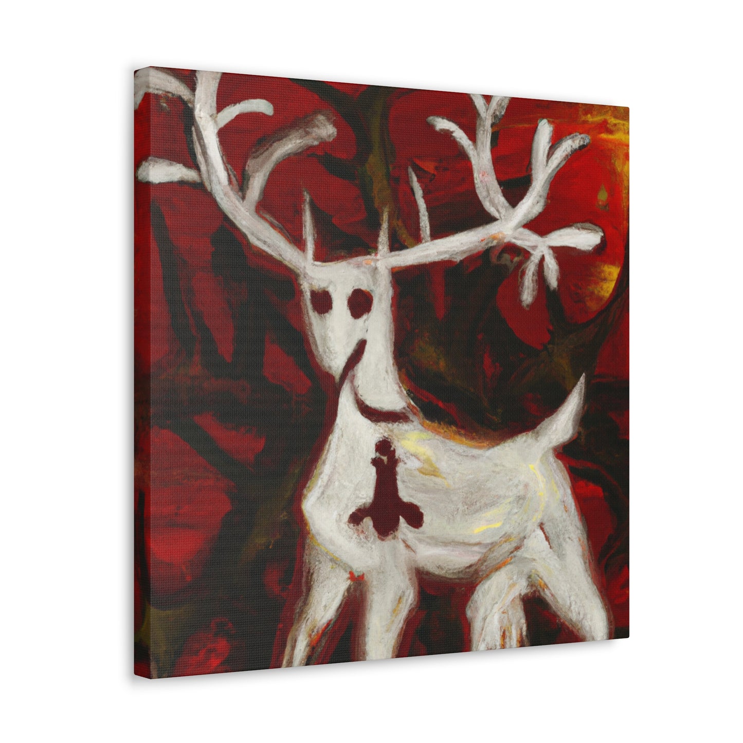 Reindeer In Moonlight - Canvas