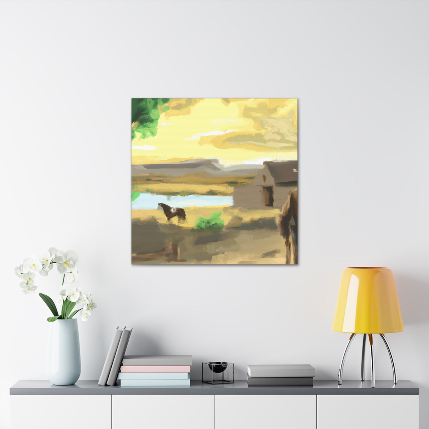 "Rugged Western Mountain Scene" - Canvas