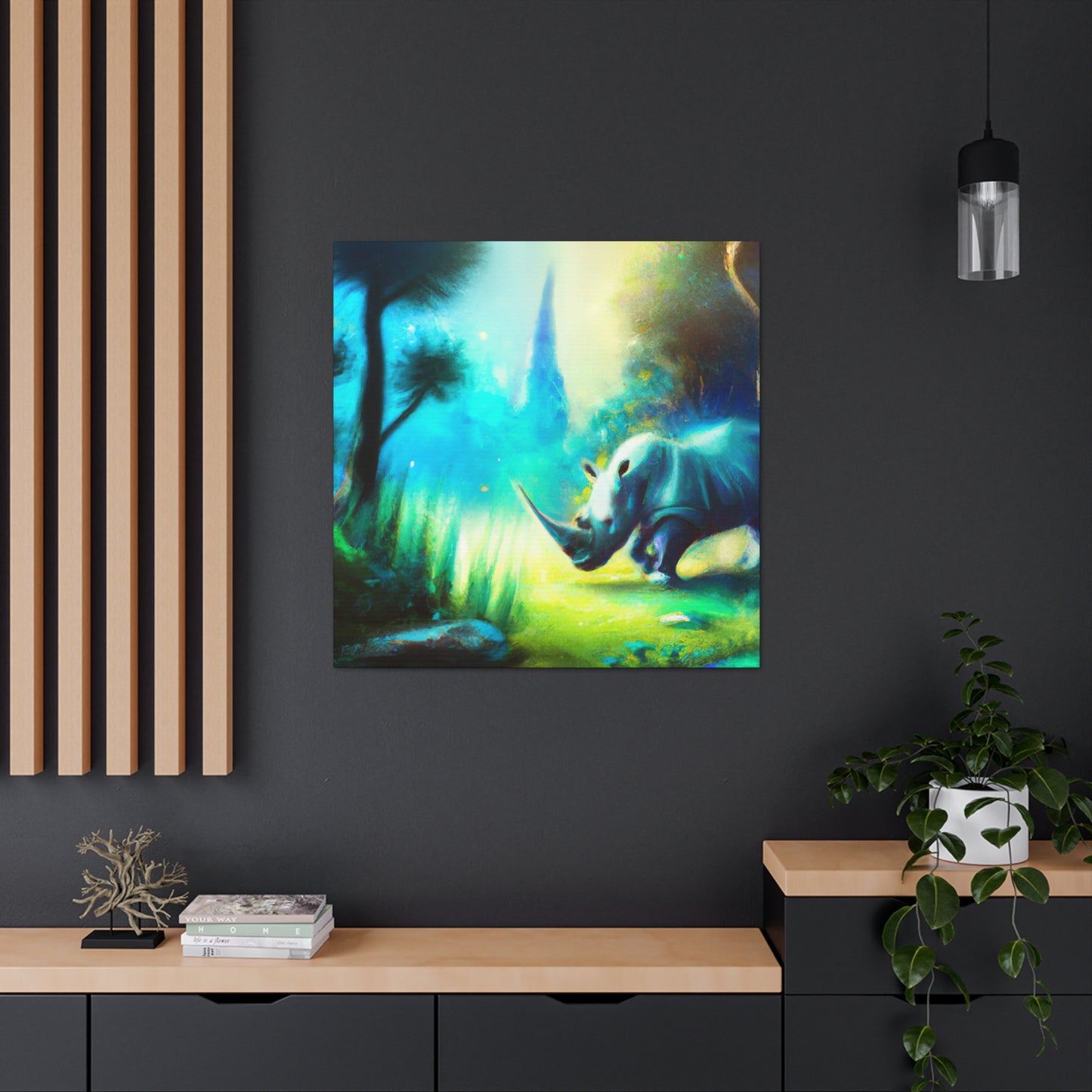 Rhinoceros in Dreamland - Canvas