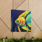 "Angelfish Dreaming Blue" - Canvas