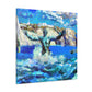 Poseidon on a Rock - Canvas