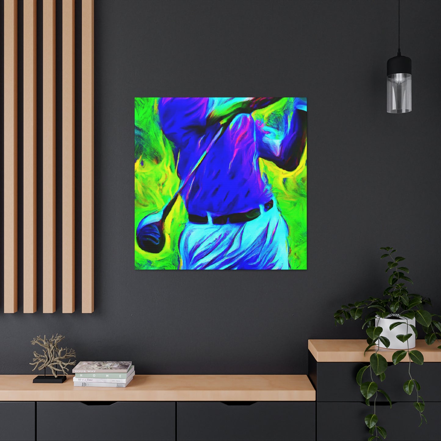 Golfing in Technicolor - Canvas