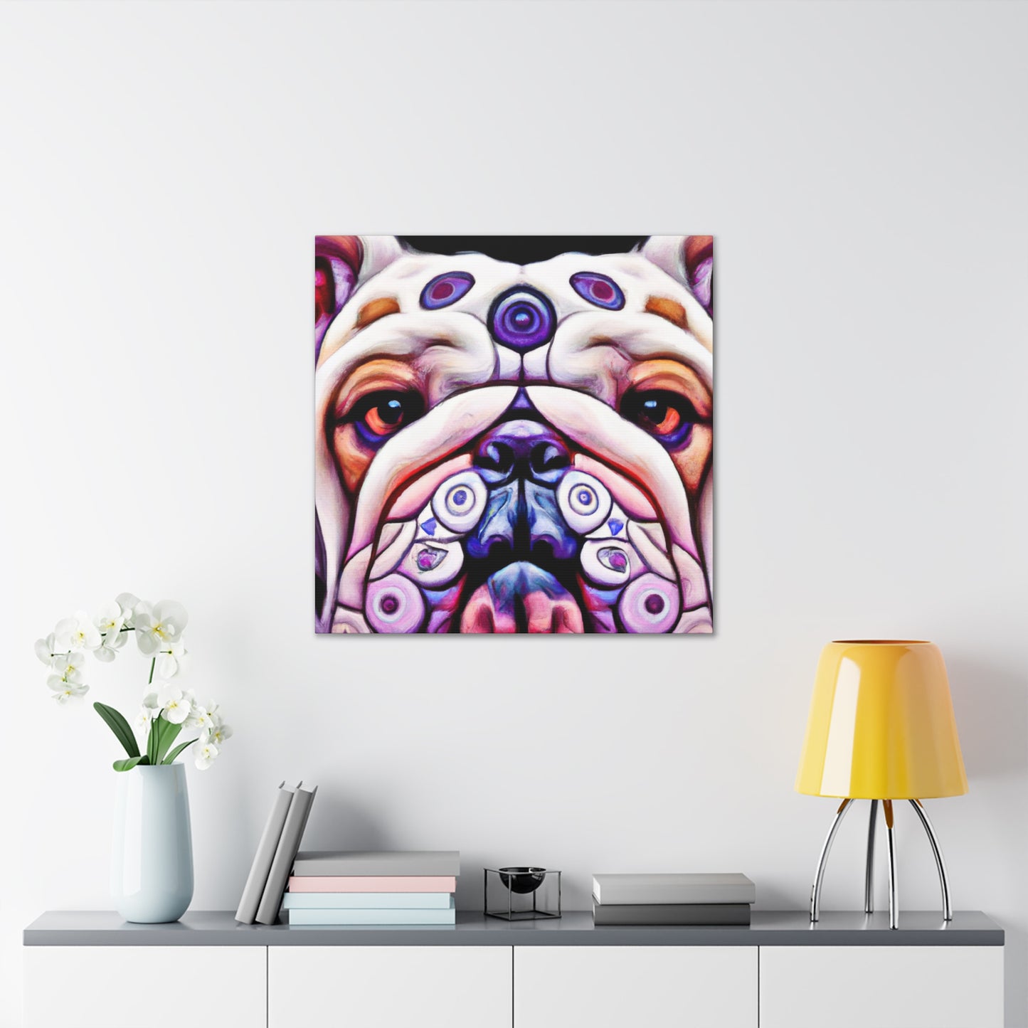 Proud Bulldog Painting - Canvas