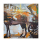 "Horse and Carriage Journey" - Canvas