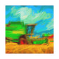 Combine Harvester Abstract - Canvas