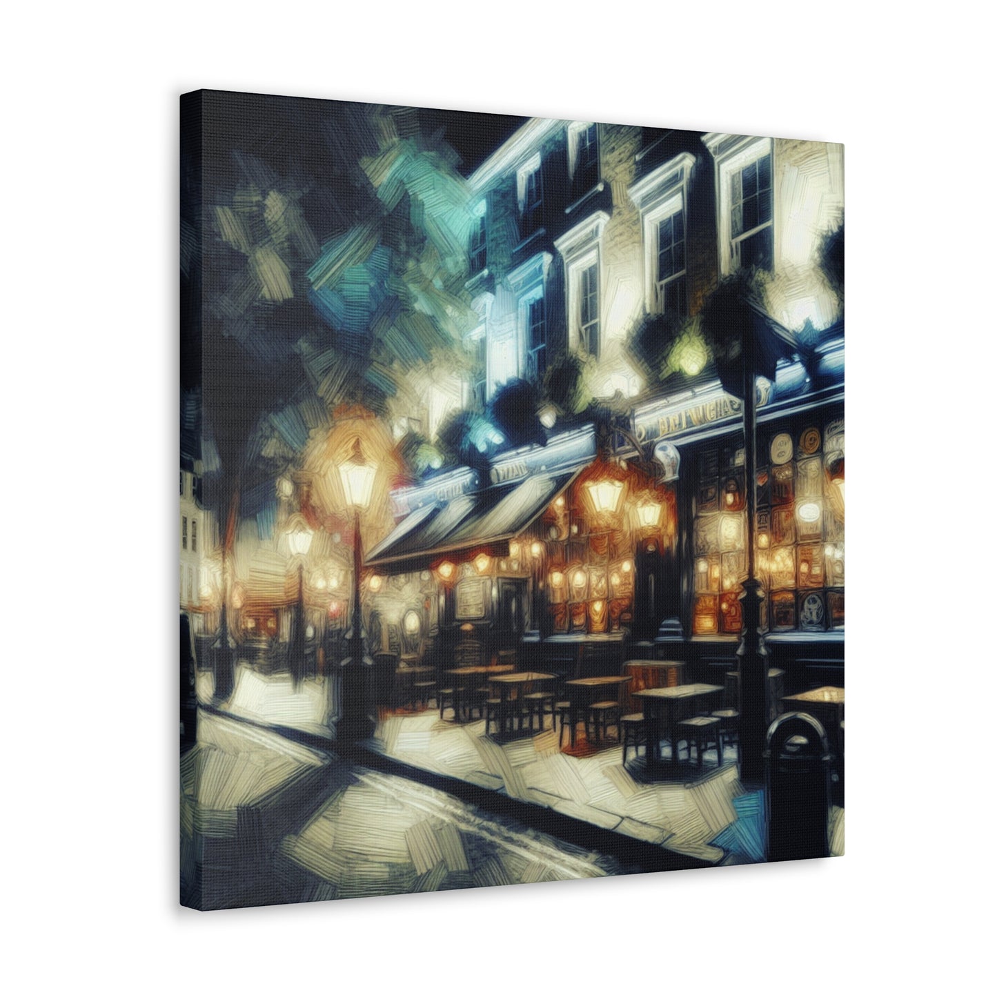 Tavern's Vibrant Intoxication - Canvas