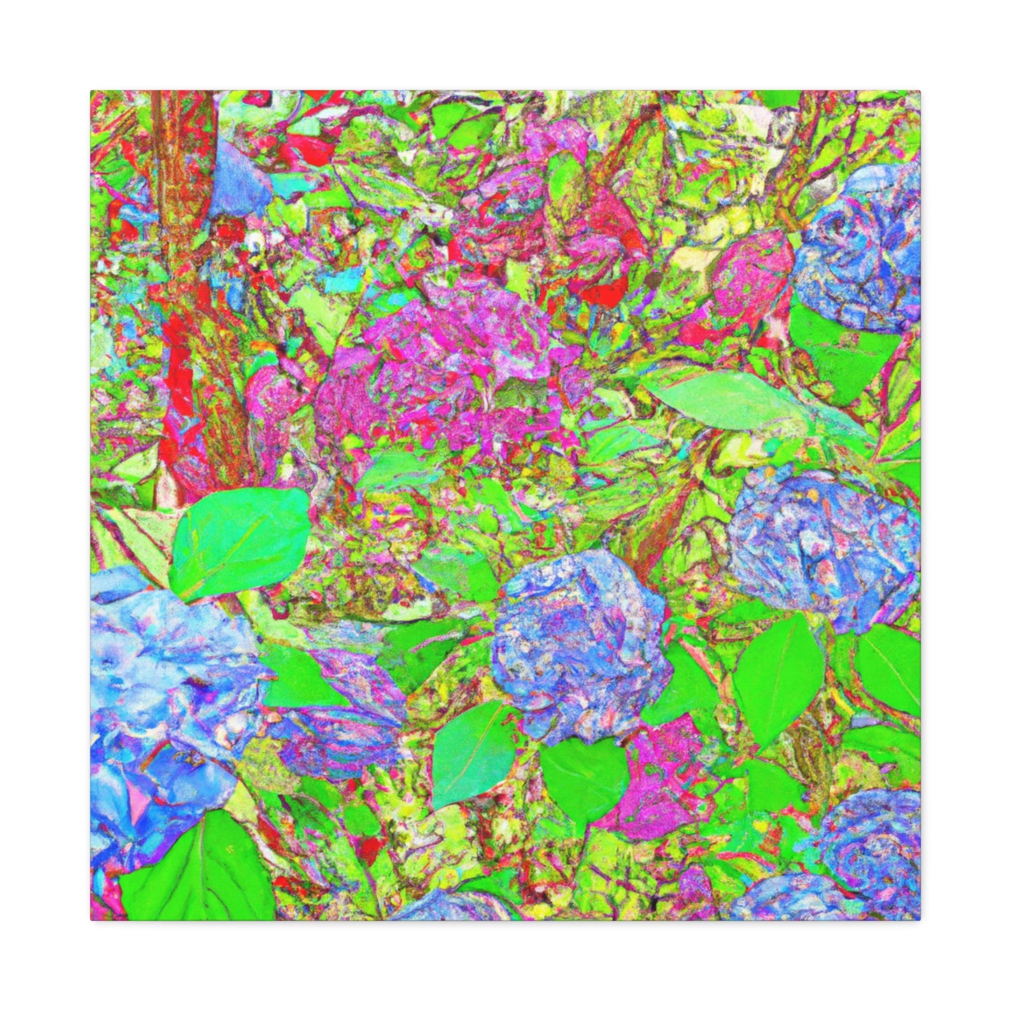 "Blooming Hydrangea Bouquet" - Canvas