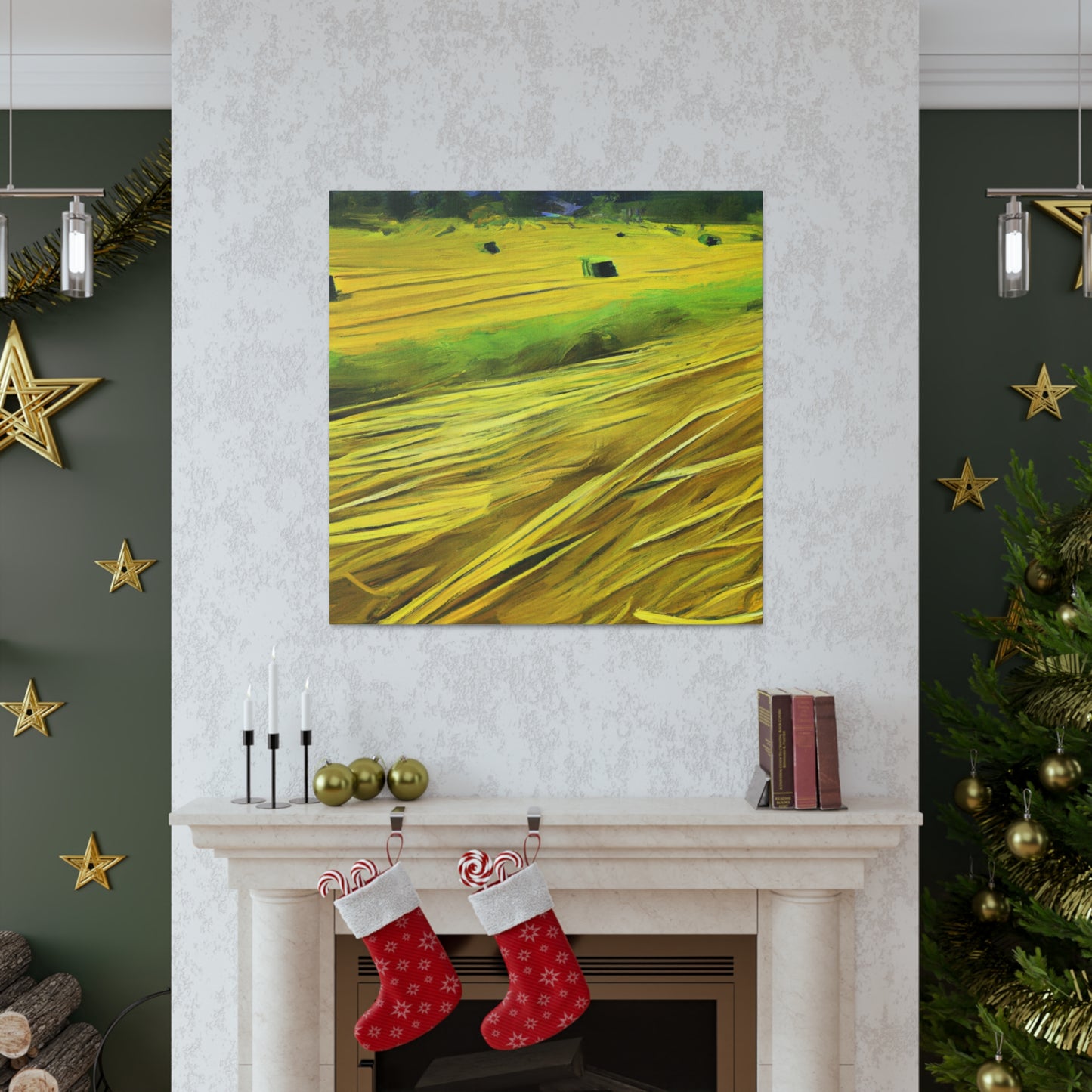 Sunlit Hay Field Dream - Canvas