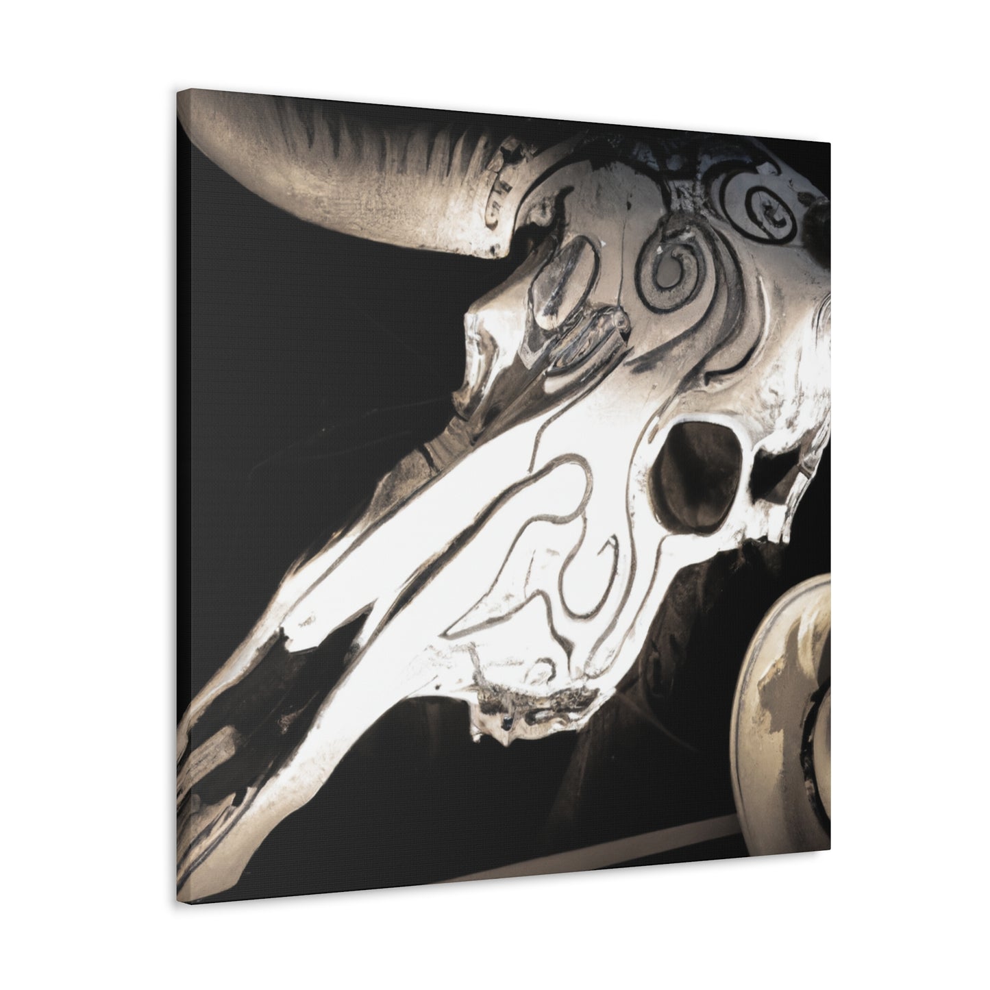 Cow Skull Regal Splendor - Canvas