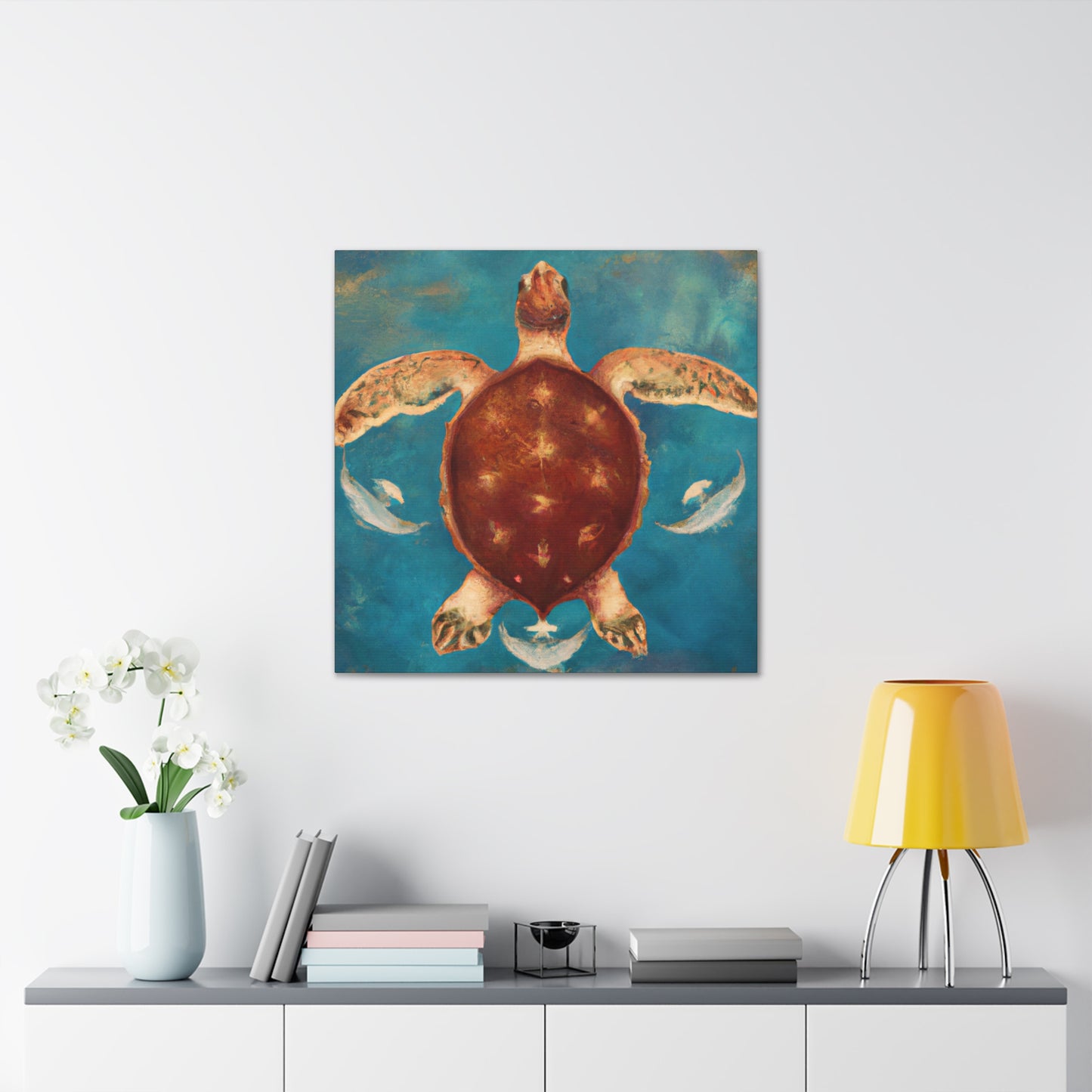 Turtle in the Sea - Canvas