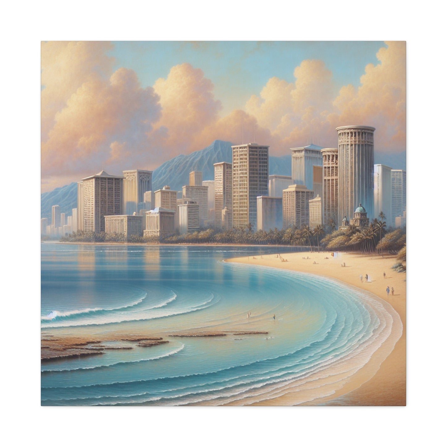 "Serene Paradise Shores" - Canvas