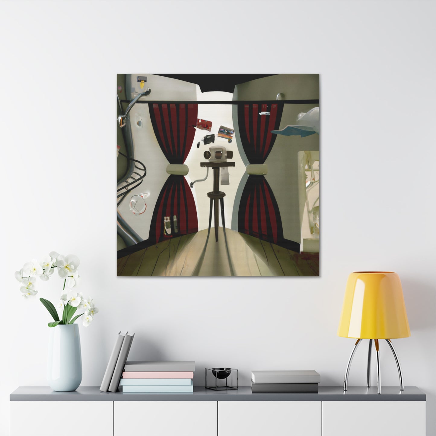 "Glamorous Movie Night Scene" - Canvas