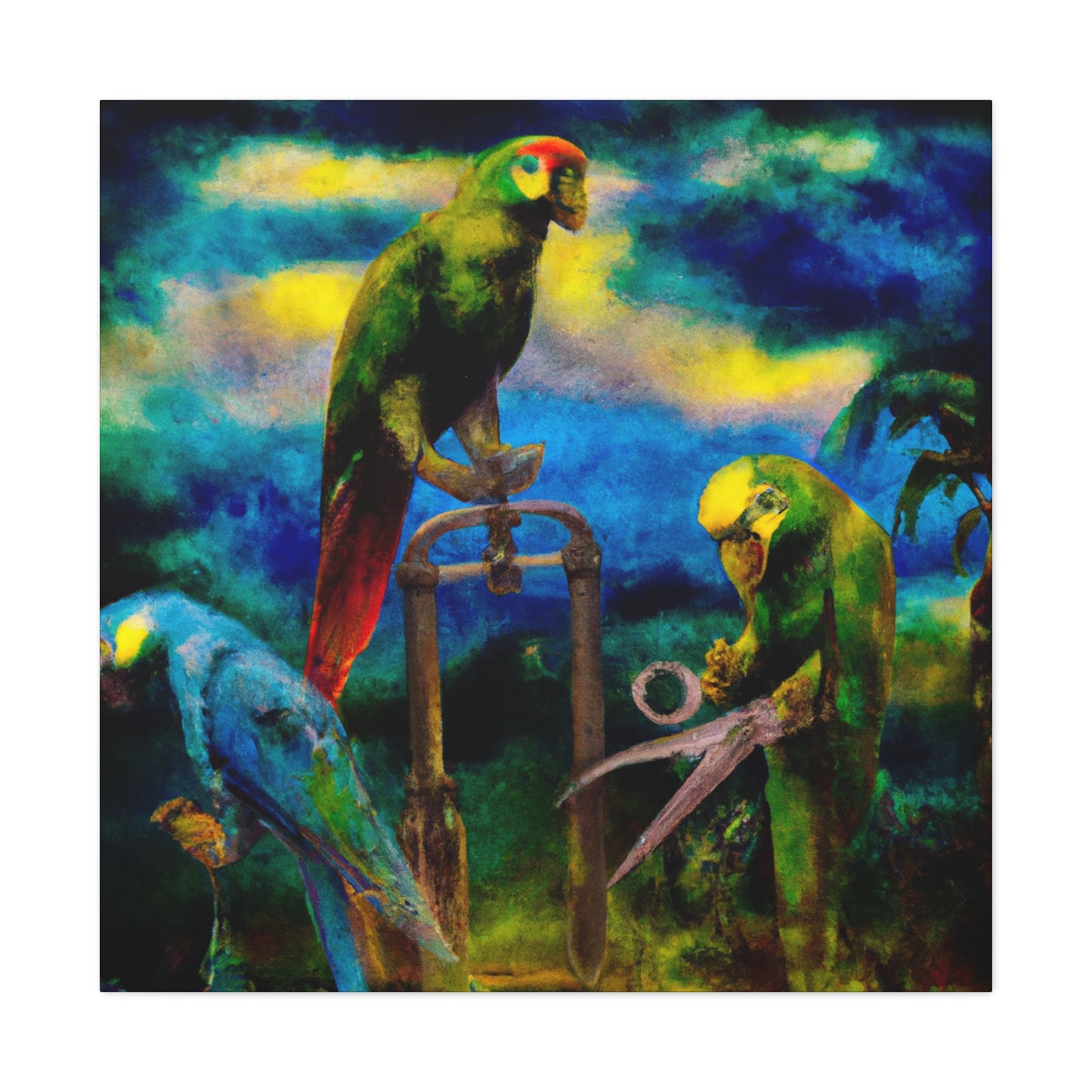 Amazon Parrot Dreams. - Canvas