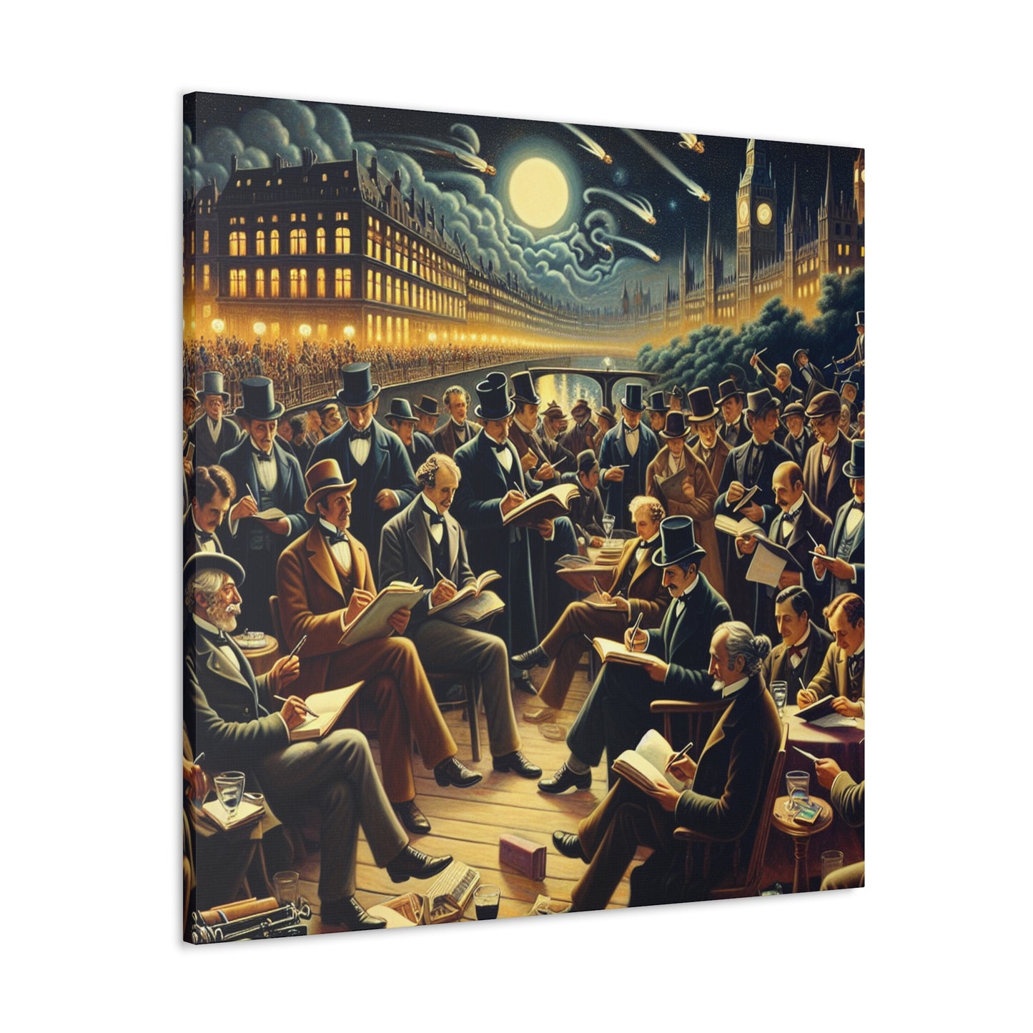 Midnight Literary Gathering - Canvas