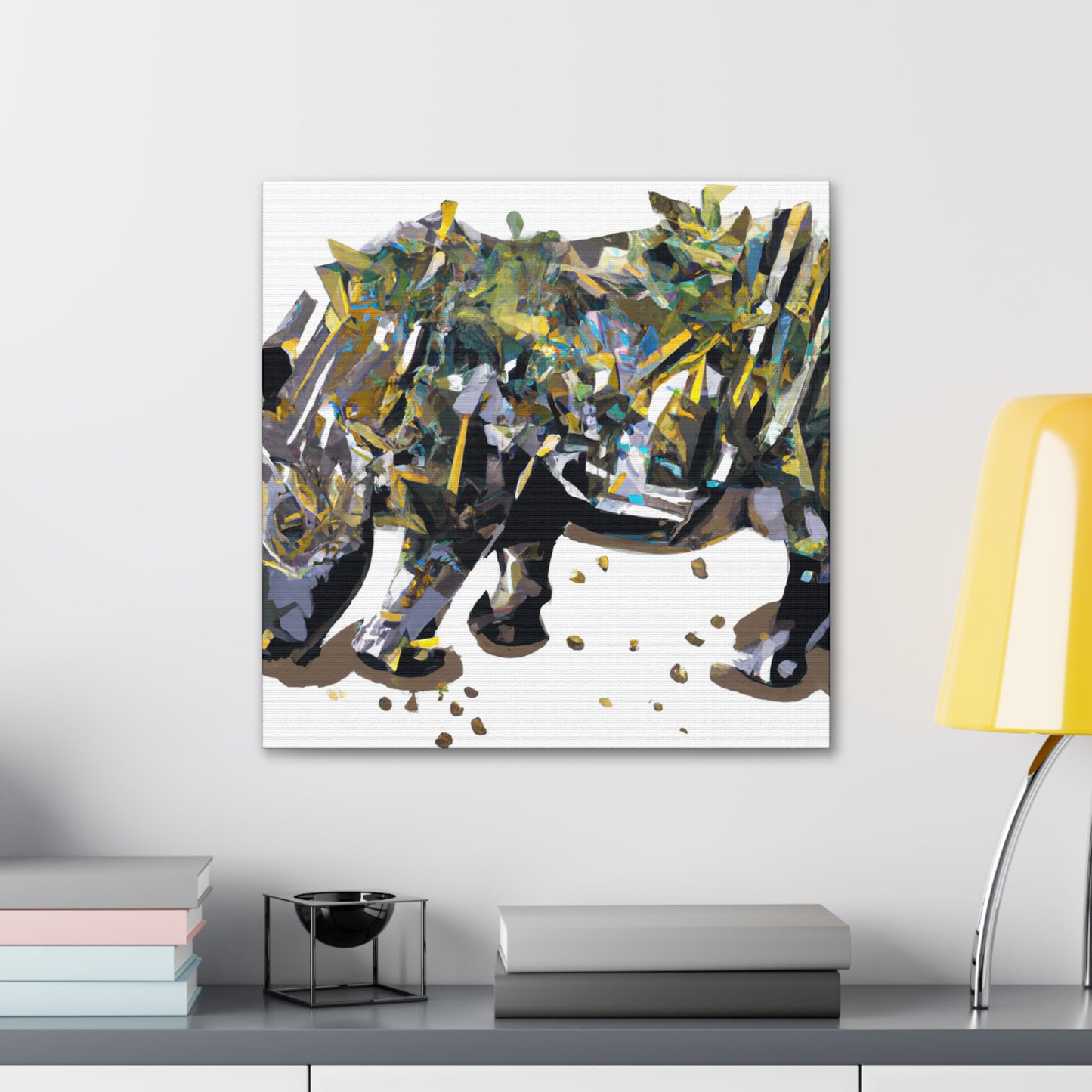 Rhinoceros: Abstracted - Canvas