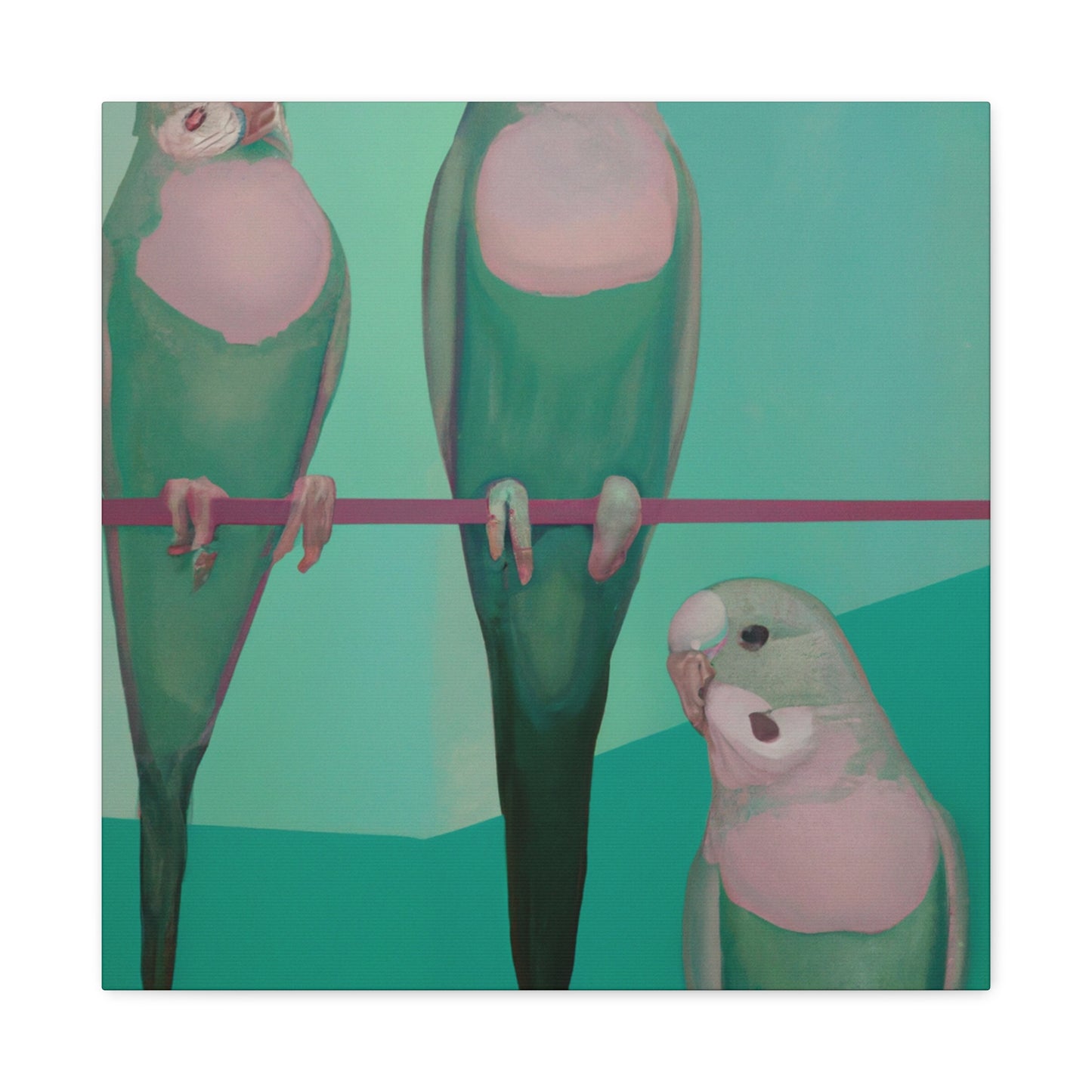 Parakeets in Twilight - Canvas