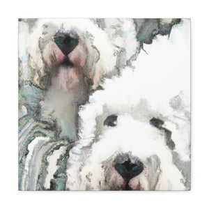 "Old English Sheepdog Dreaming" - Canvas