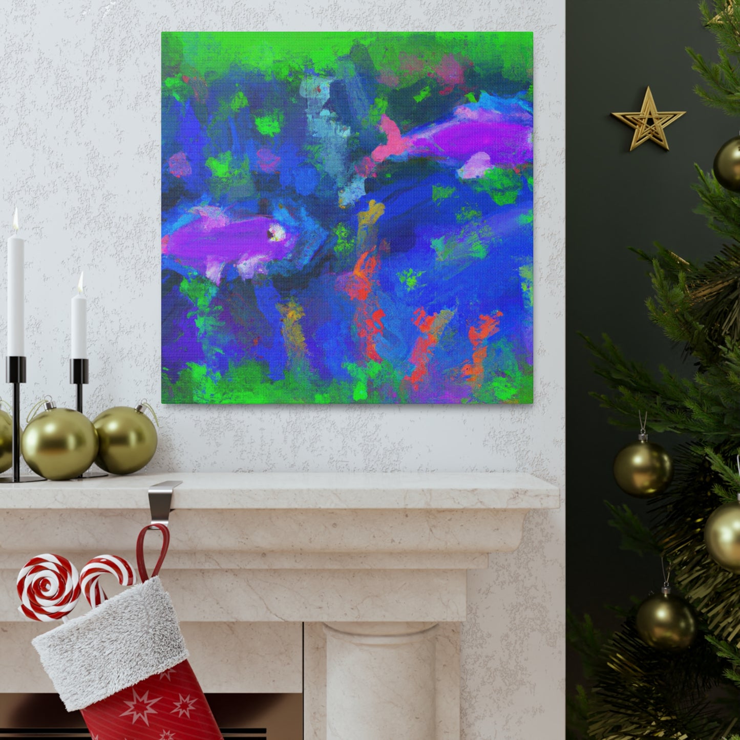 "Neon Tetras Expeditionary". - Canvas