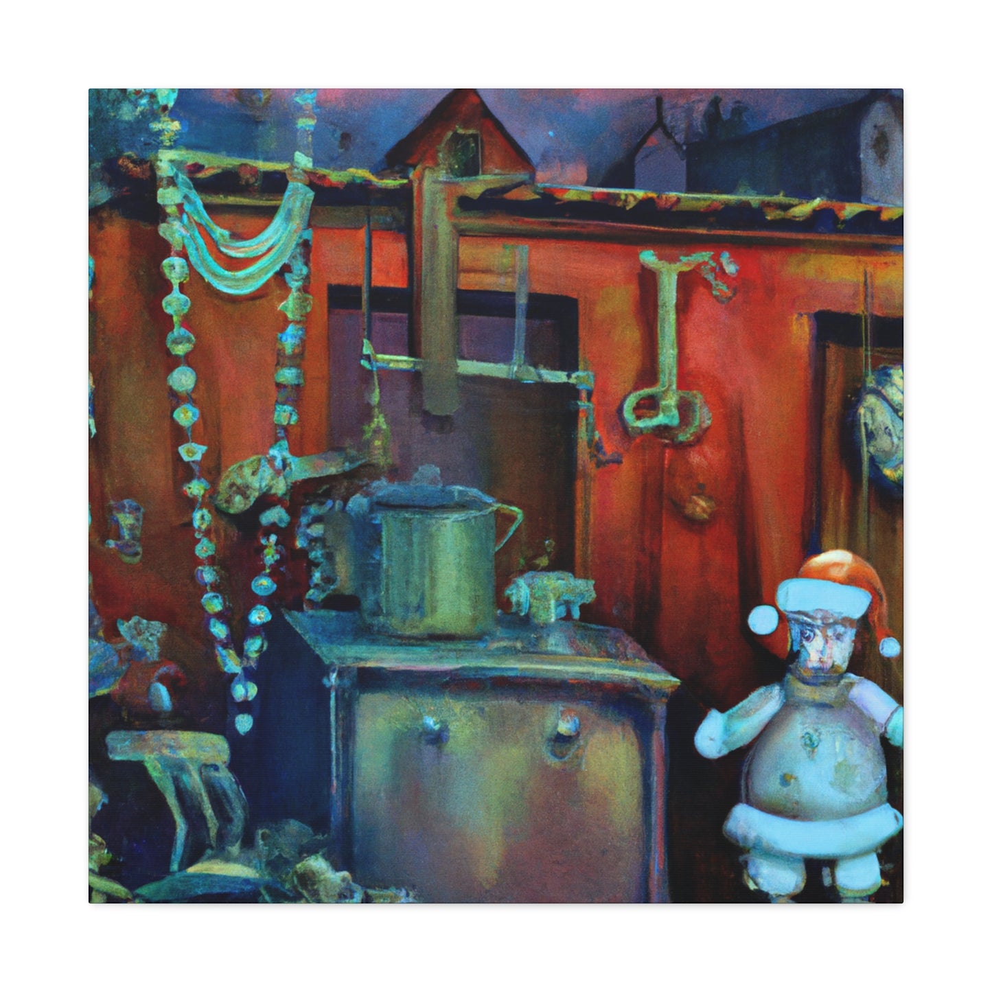 Santa's Surreal Workshop - Canvas