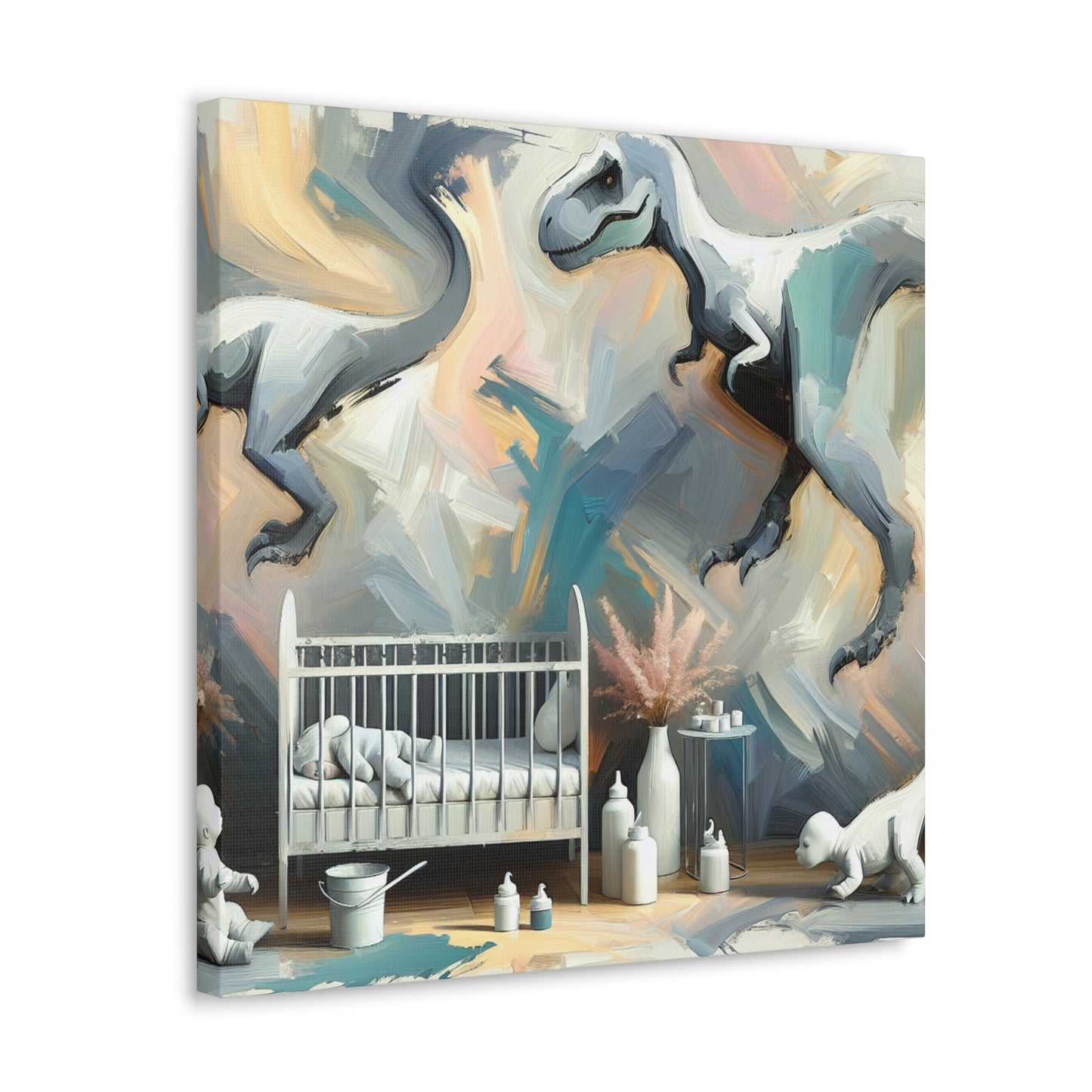 "Dainty Dino Dreams" - Canvas