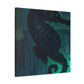 Seahorse in Turquoise - Canvas