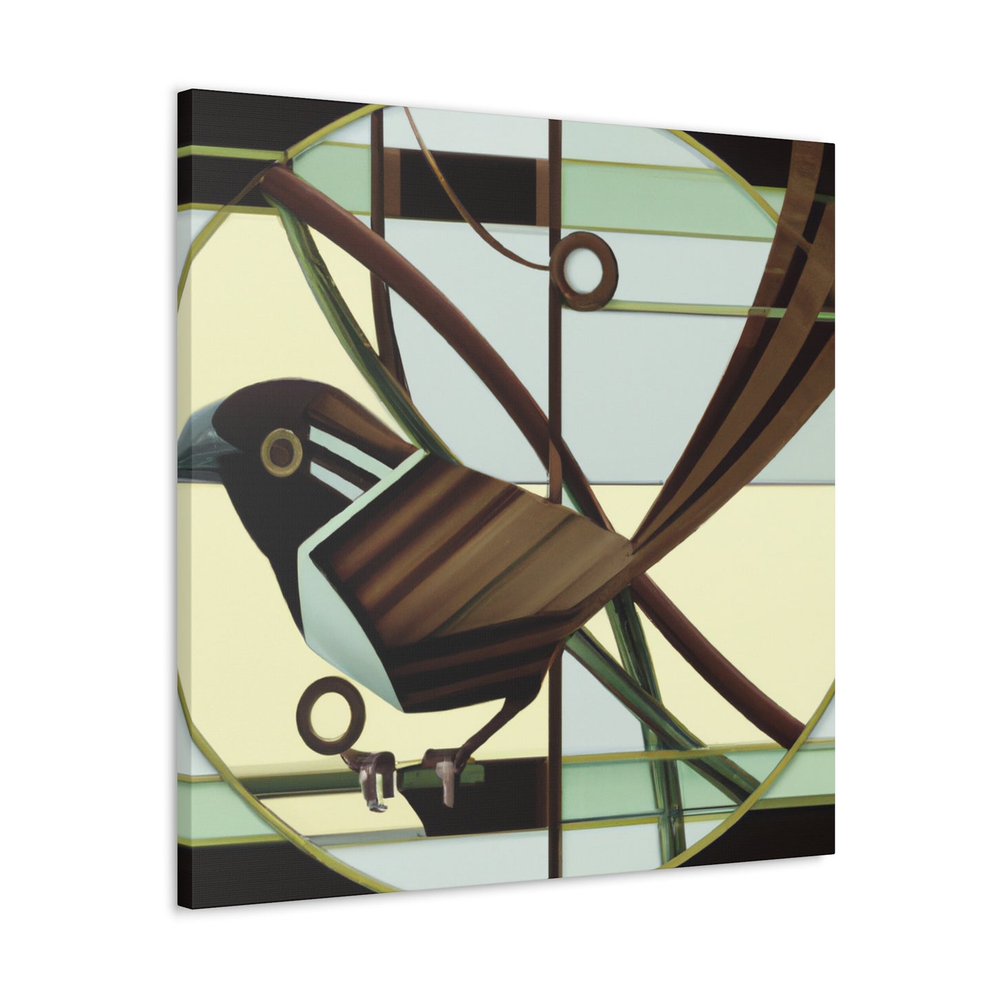 "Song Sparrow in Deco" - Canvas