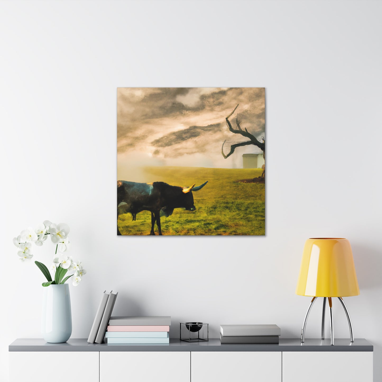 "Longhorn in Surreality" - Canvas