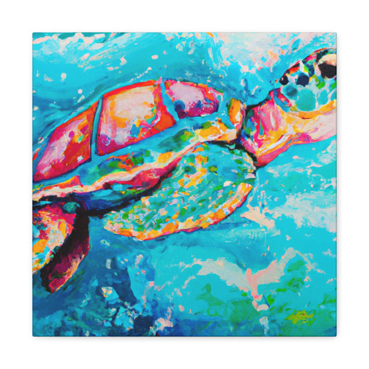 "Turtle on the Waves" - Canvas