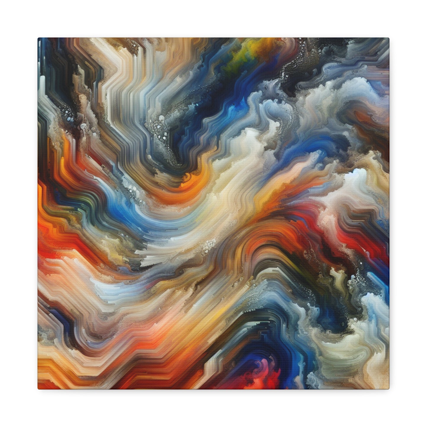 Whispers of Colorful Flames - Canvas