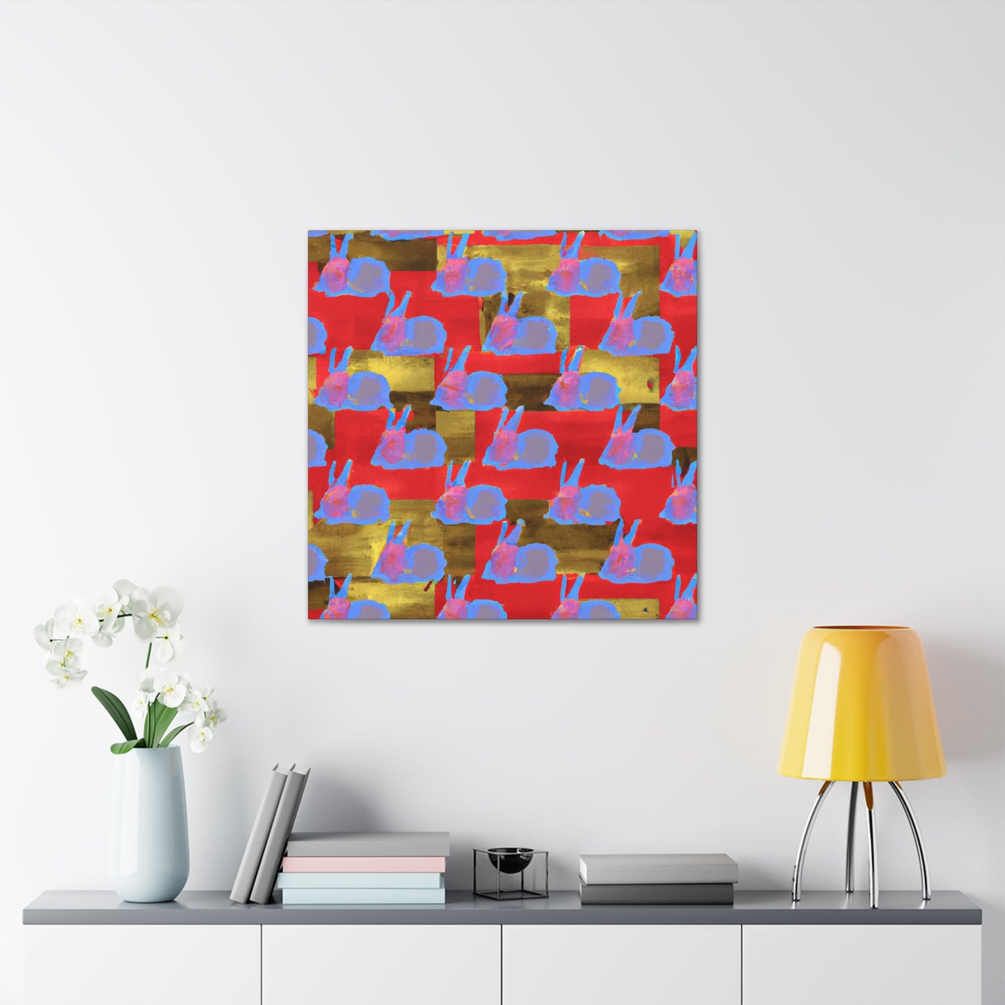 "Rabbit in Pop Art" - Canvas