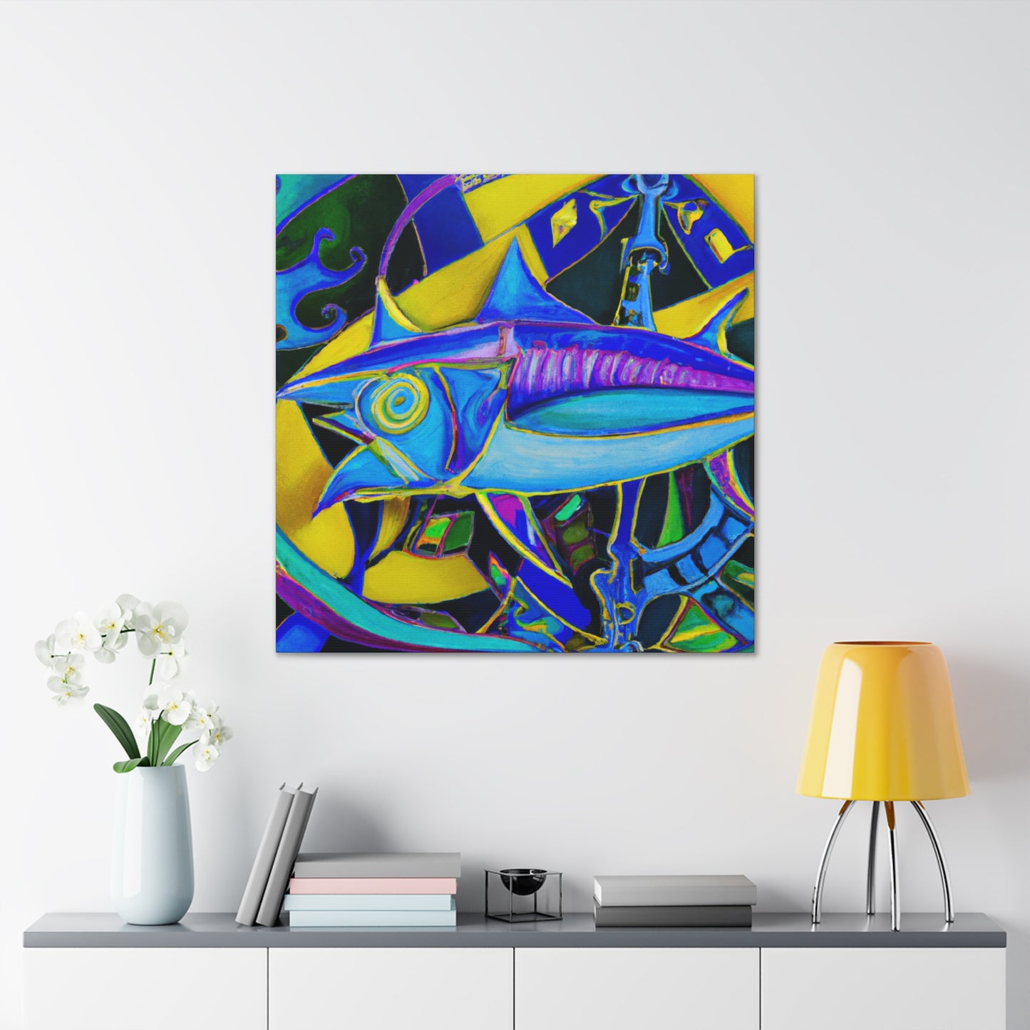 "Tuna in Floral Bloom" - Canvas