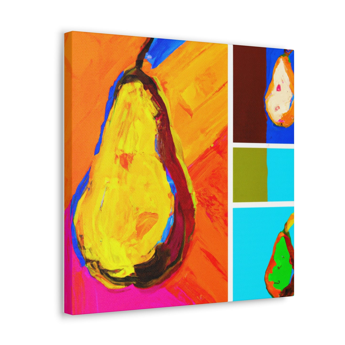 "Pear in Pop Art". - Canvas