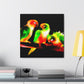 "Conure Rainbow Colors" - Canvas