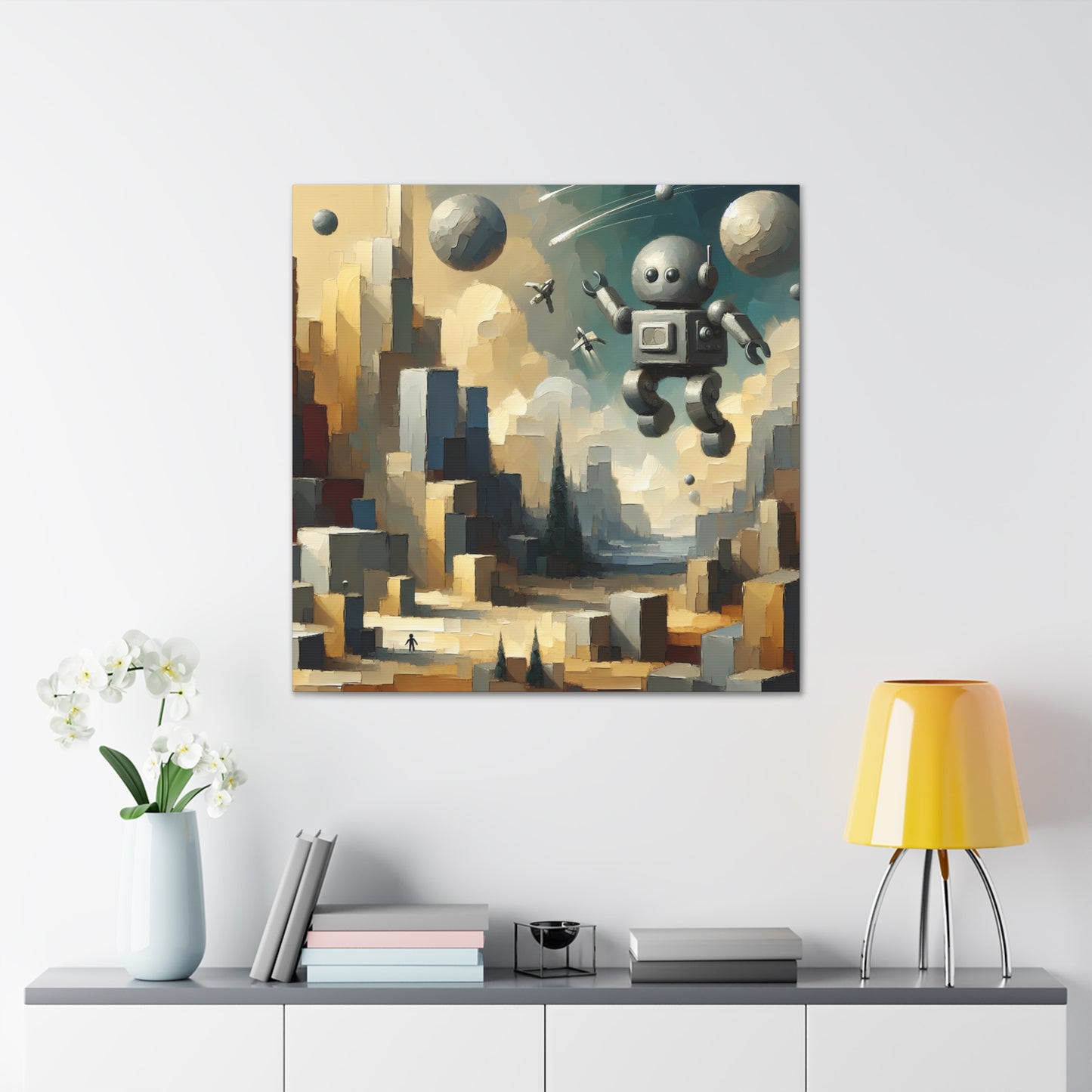 "Robotic Cosmic Wonderland" - Canvas