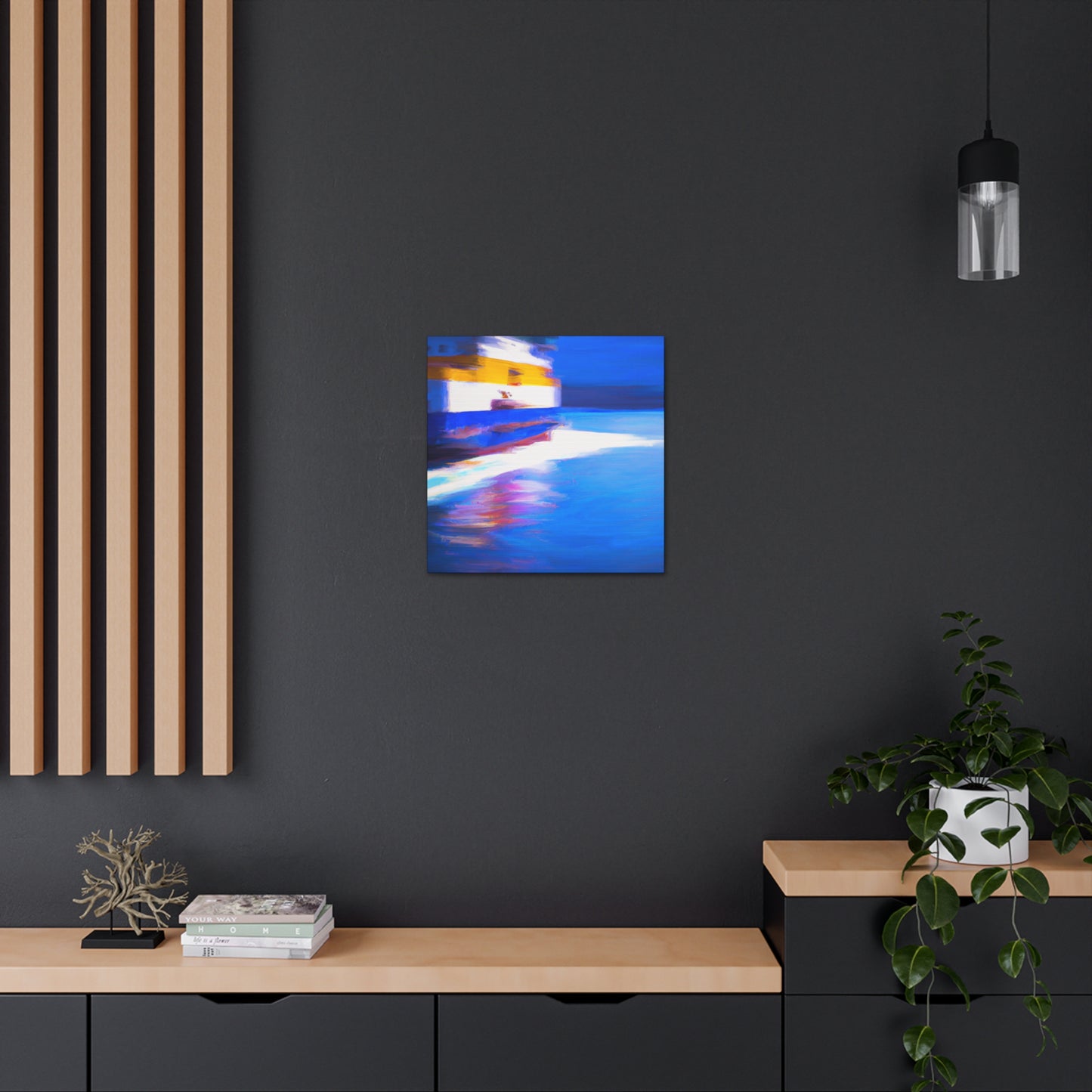 Ferry on the River - Canvas