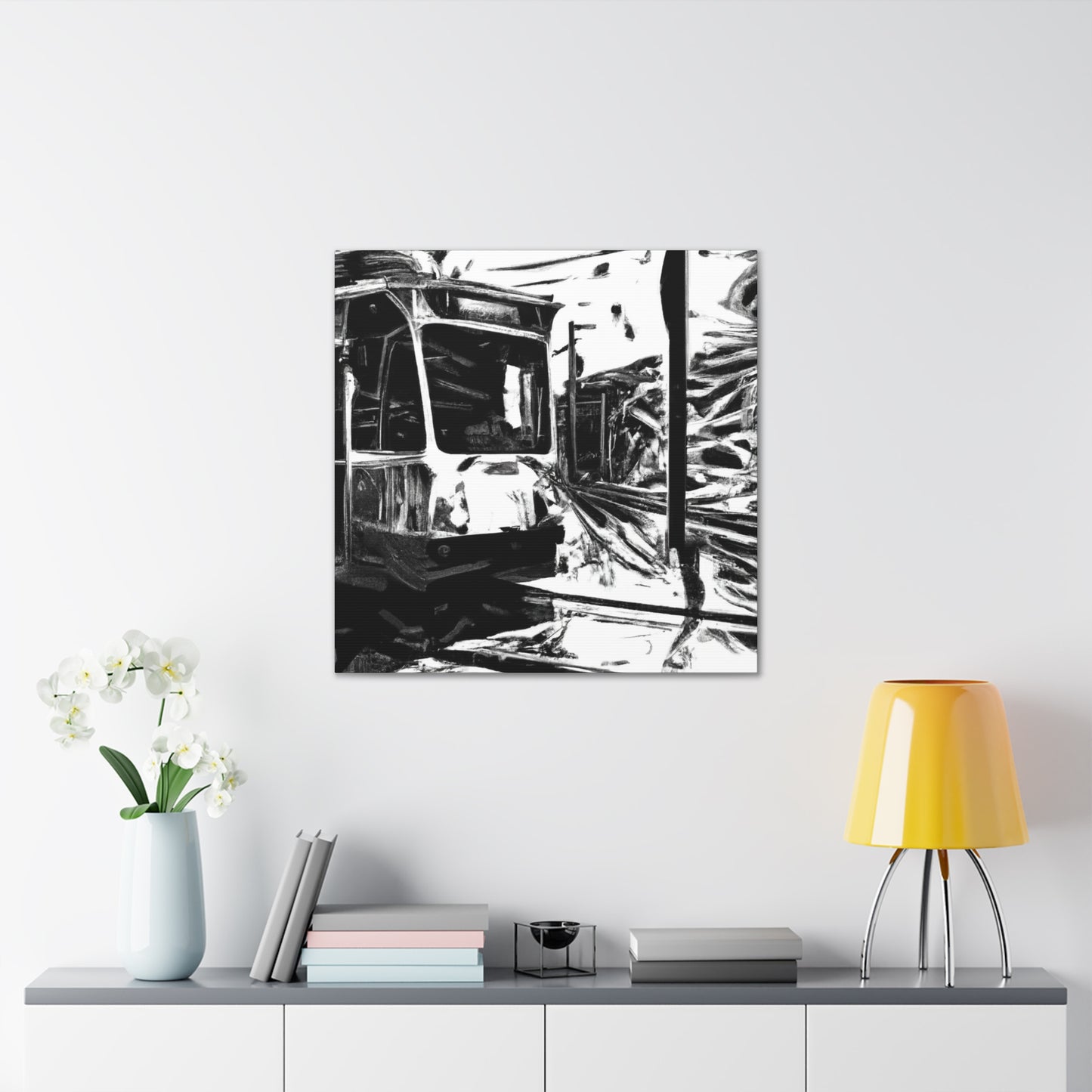 Tram at Twilight - Canvas