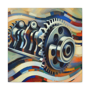 "Industrial Symphony of Camshaft" - Canvas