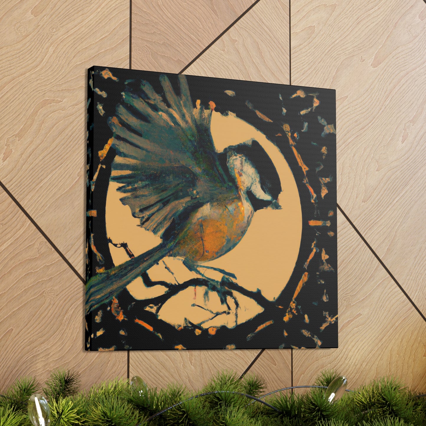 "Titmouse in Art Deco" - Canvas