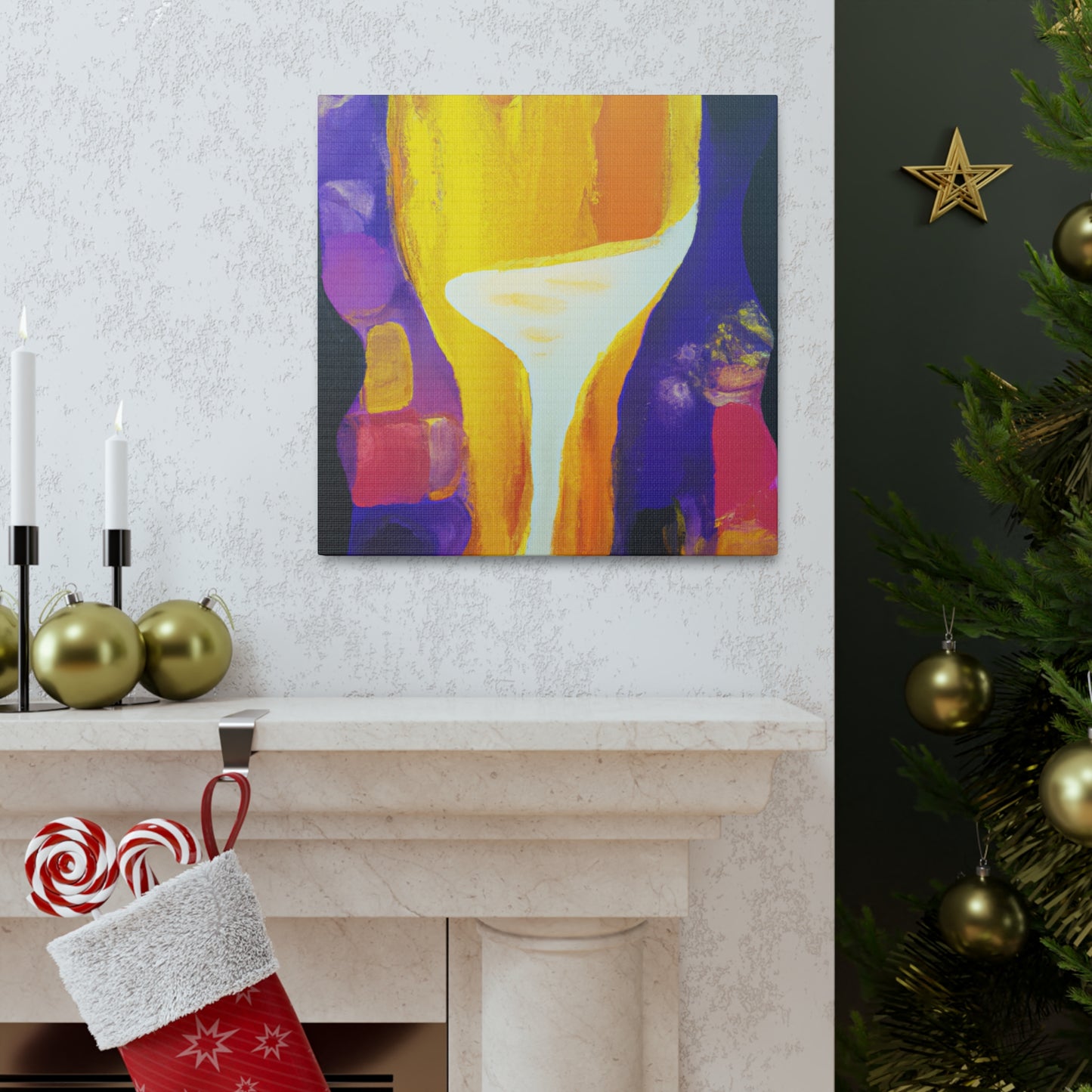 "Wine Glass Reflection" - Canvas