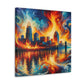 "City of Whirling Colors" - Canvas