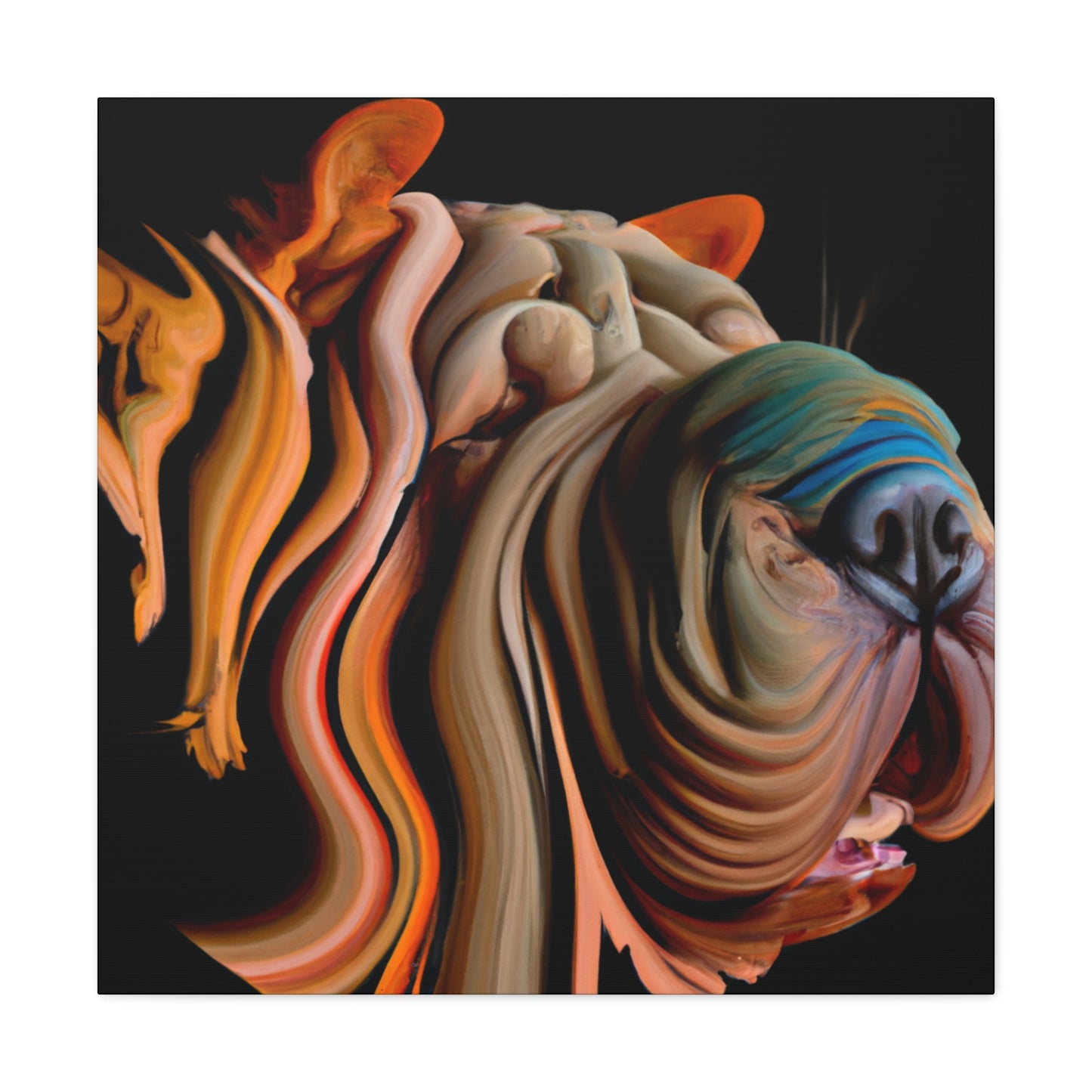 "Shar Pei Transformation Art" - Canvas