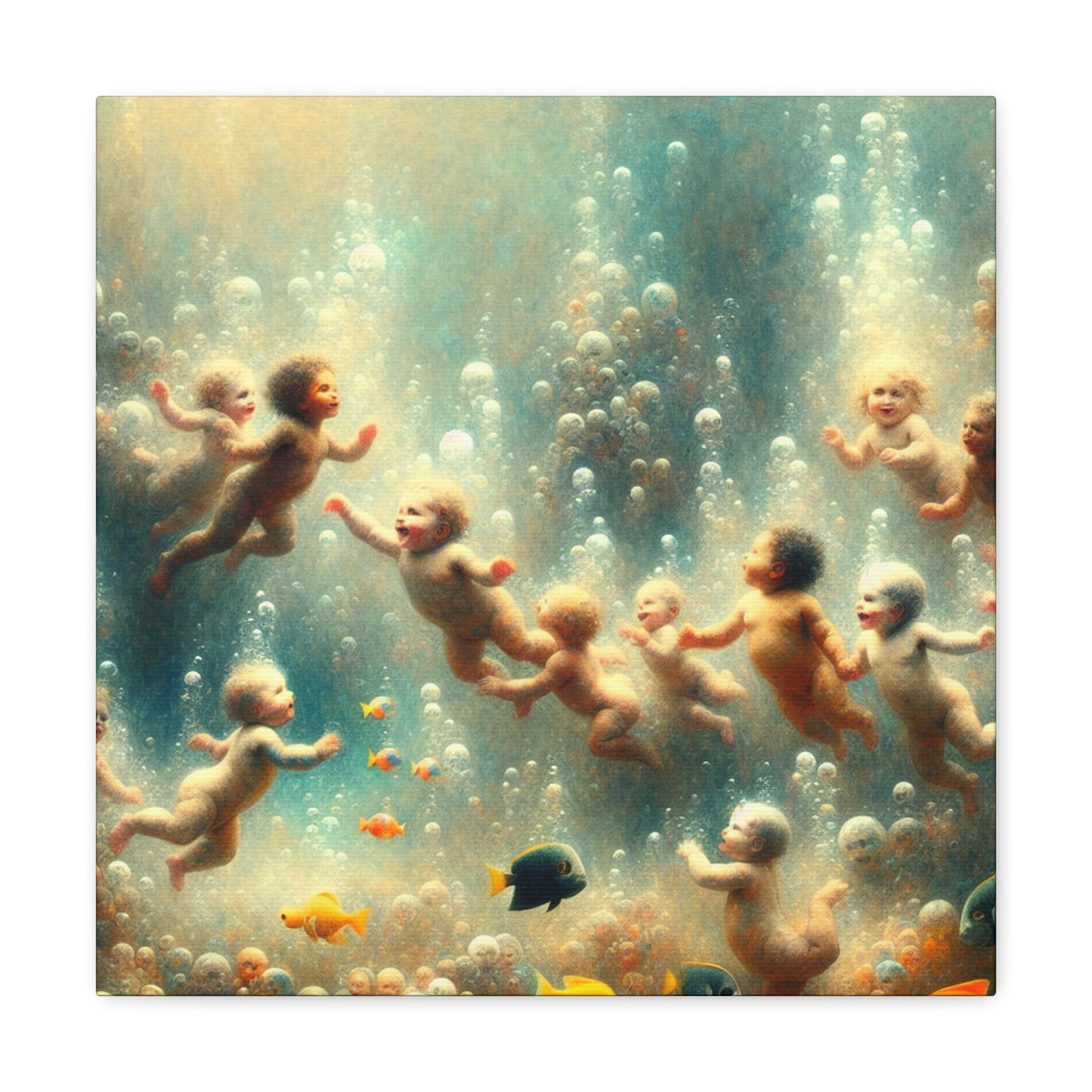 Aquatic Serenity: Afloat Euphoria - Canvas