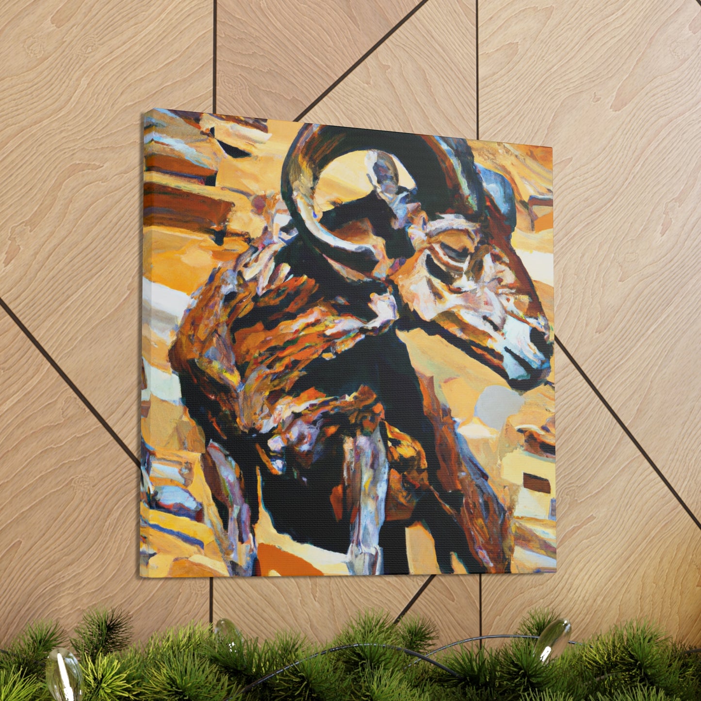 "Majestic Bighorn Migration" - Canvas