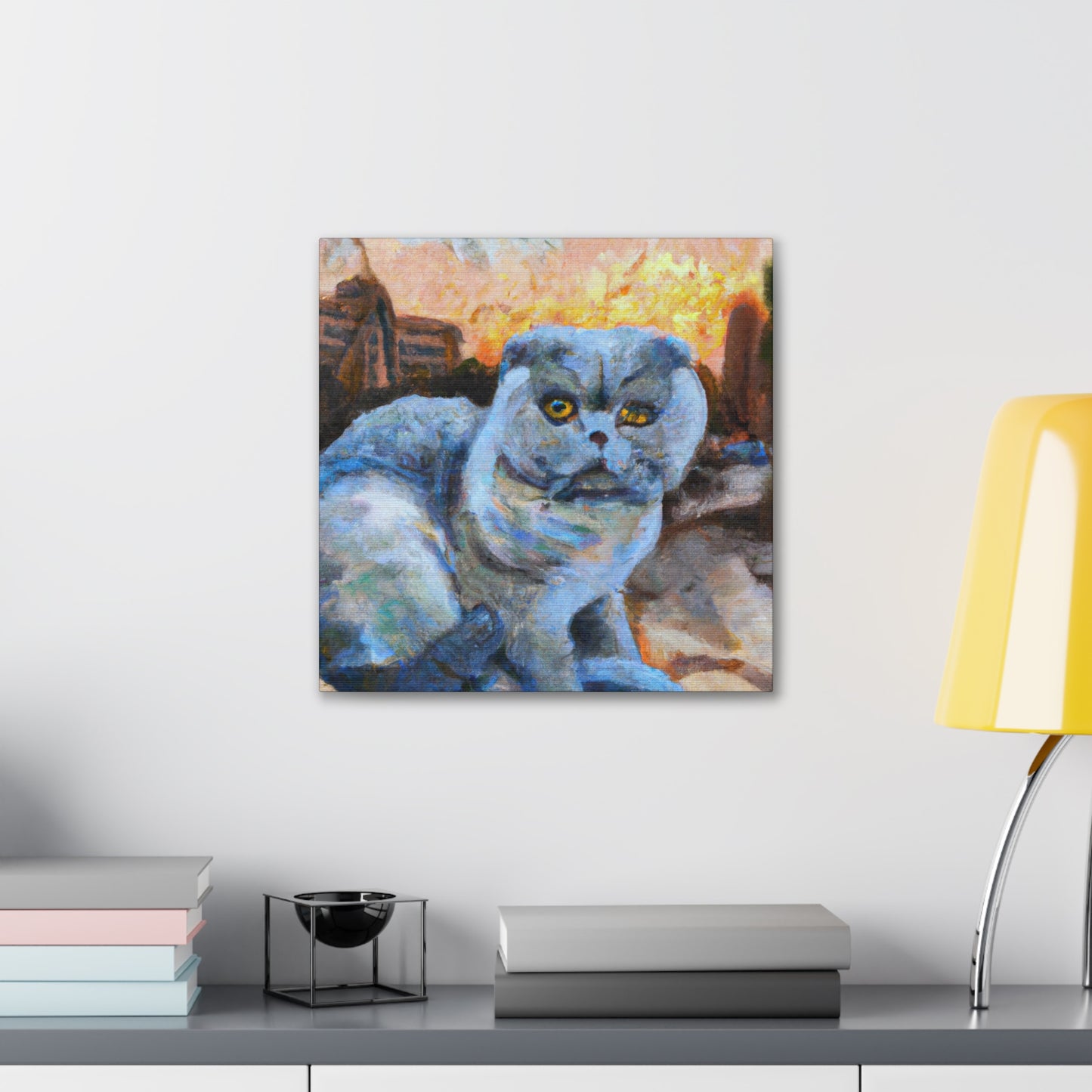 Feline Contemplation Expression - Canvas