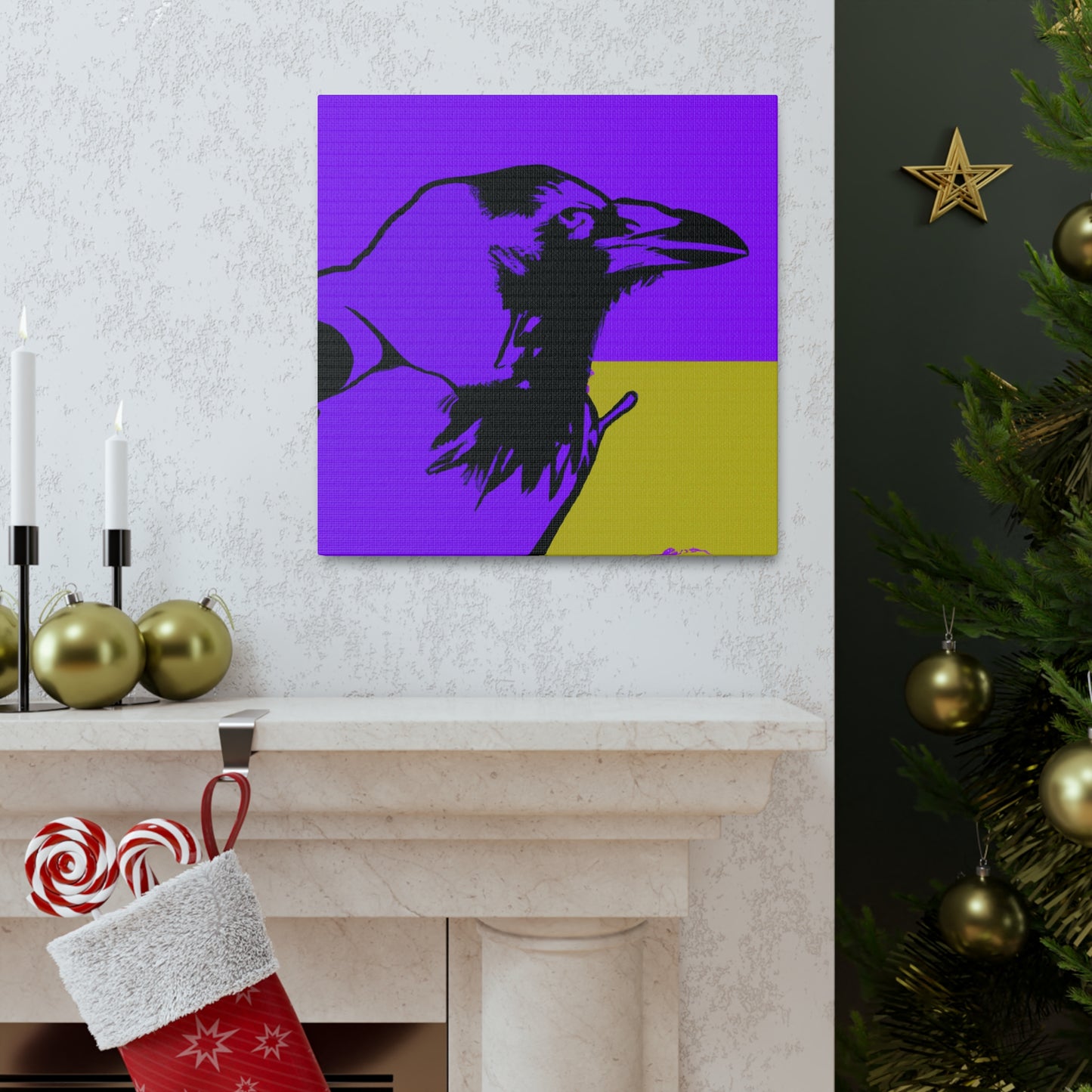 American Crow Pop Art - Canvas