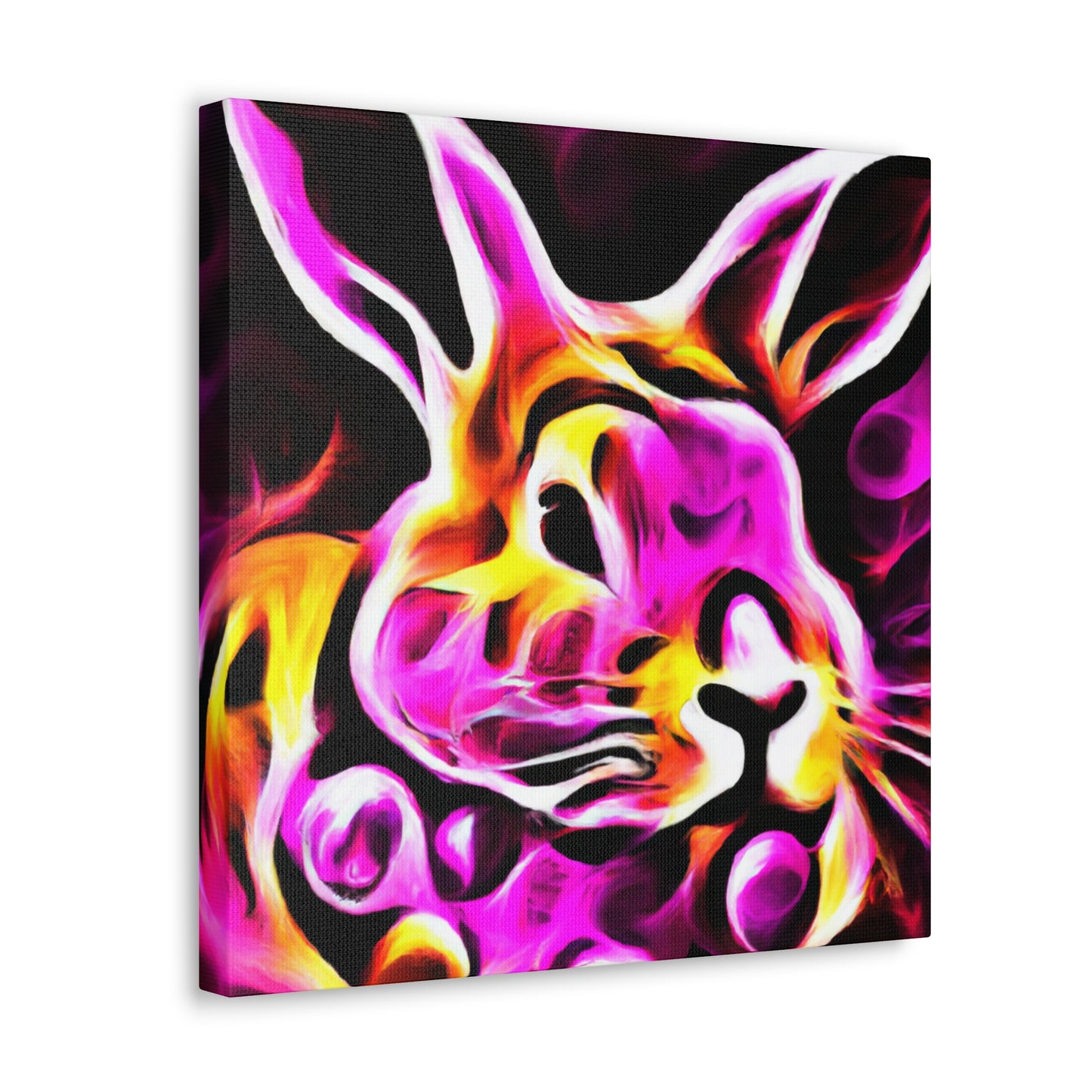 "Rabbit In Bloom Garden" - Canvas