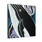 "Humpback Whale Deco Bliss" - Canvas