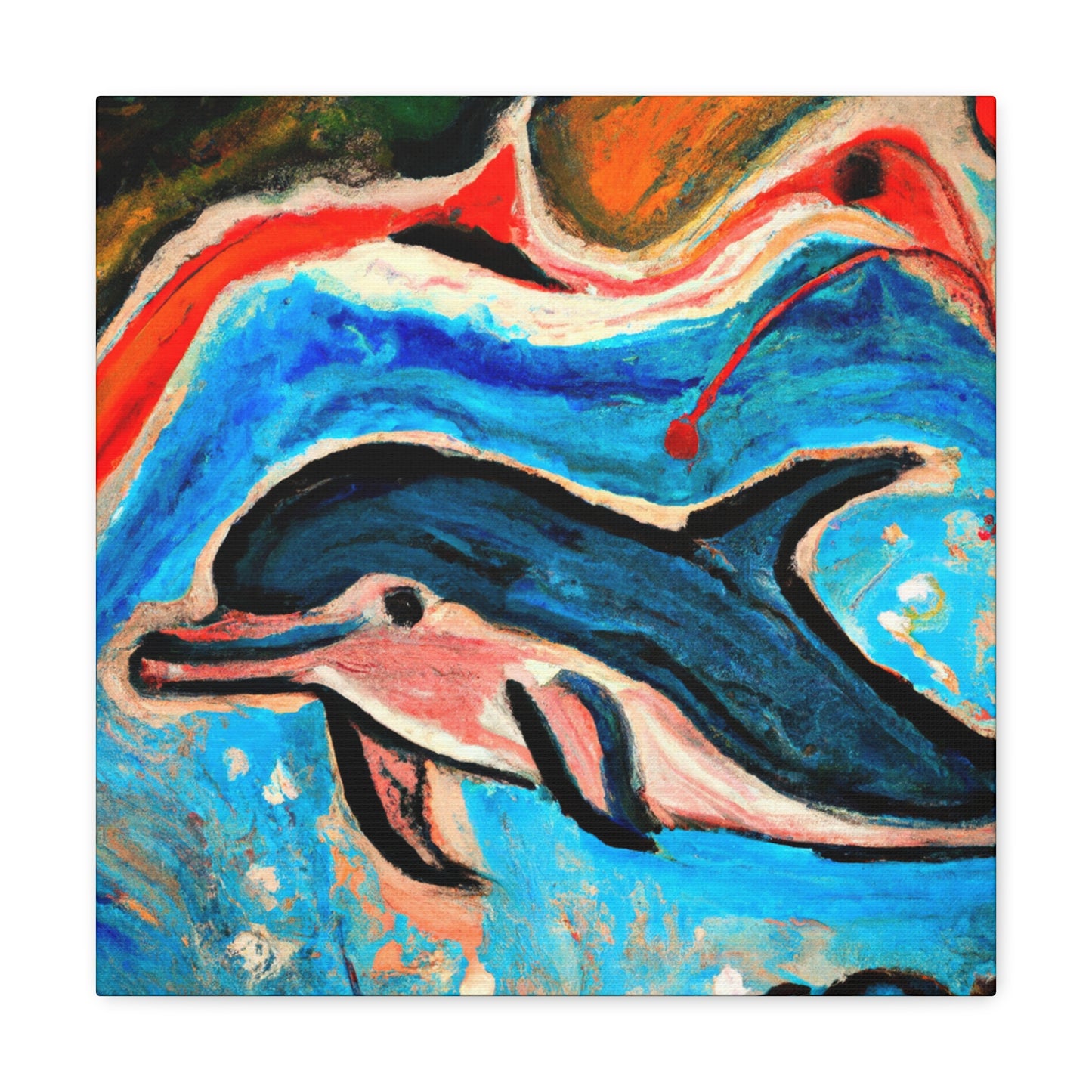 "Dolphins in the Sunset" - Canvas